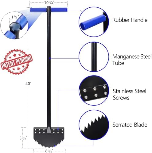 One-Piece 40in Manual Edger Lawn Tool with Spring Steel Blade - Image 4