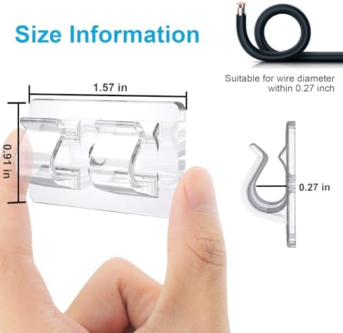 TidyHelper 40 PCS Hooks for Outdoor String Lights & 20 PCS Screw in Hooks - Image 2