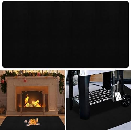 32 x 60 in Fireproof Hearth Mat for Fireplace, Outdoor Grill, Fire Pit by Svepndic