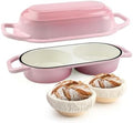 YONILL Mini Double Dutch Oven with Lid for Sourdough Bread Baking (Pink) by YONILL