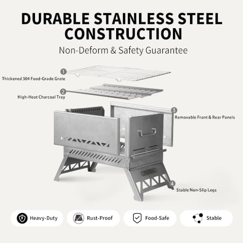 Naturehike 2-in-1 Stove & Grill, Foldable, IGT Table Compatible - Image 2