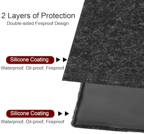 HARFINGTON BBQ Under Grill Mats 39 x 84 Inch Non Stick Reusable Grill Pad Fireproof Waterproof Floor Mats for Outdoor Grilling Decks and Patios Protector - Image 4