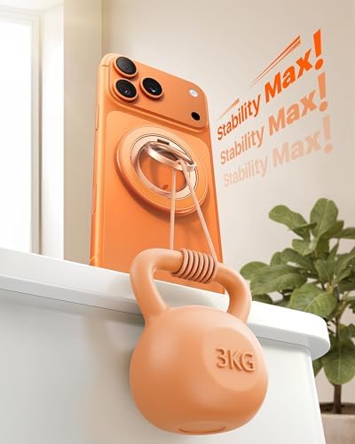 andobil 2026 3rd Gen Stability Magnetic Phone Ring Grip for MagSafe, Orange - Image 2