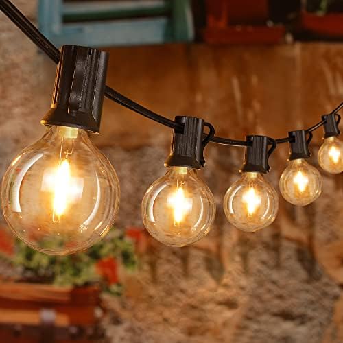 Ollny Outdoor String Lights, 100FT LED Patio Lights Waterproof Plug in by Ollny