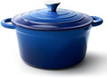 4.5 Quart Dutch Oven Pot with Lid, Non Stick Enameled Cast Iron Dutch Oven for Bread Baking, Heavy-Duty, Oven Safe Ceramic Cookware Up to 500°F for Baking, Braising, Stews, Roasting, Blue by Fijinhom