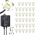 LED Deck Lights with Timer & Photocell, 36 Pack IP67 Waterproof Kit by Unknown
