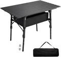 Outsunny 3ft Portable Camping Table Storage Bag Aluminum Lightweight Black by Outsunny