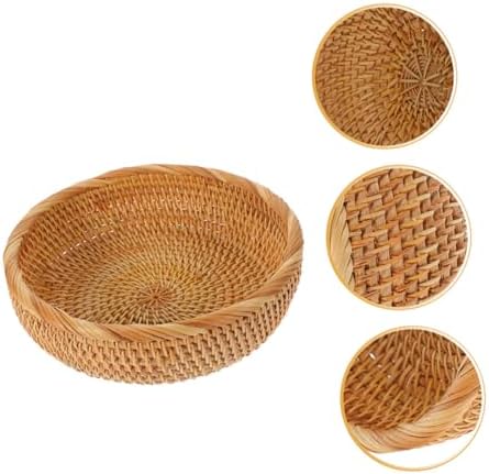 Rattan Woven Storage Basket for Kitchen Countertop Fruit Organizer - Image 7
