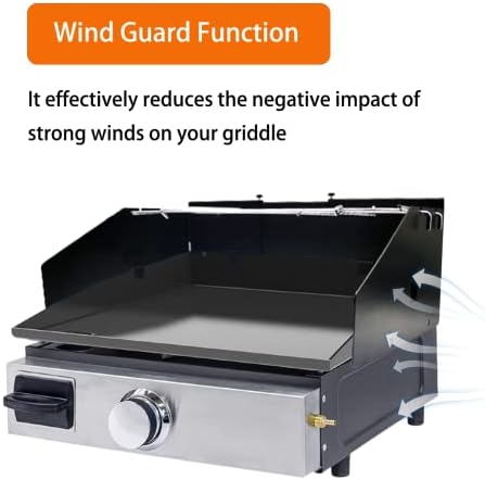 Universal Wind Guard and Warming Rack for 16"-28" Griddle Without Hood - Image 4