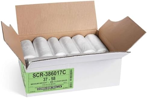 Aluf Plastics 55-60 Gallon Trash Bags Source Reduction Series Value High Density 17 Micron Gauge (equiv) - Intended for Home, Office, Bathroom, Paper, Styrofoam (Pack of 800) - Image 2