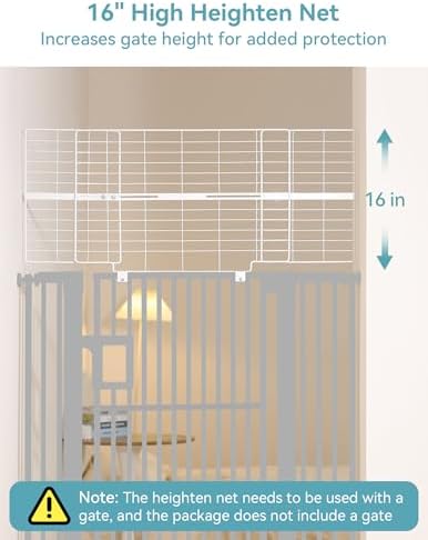No Pawblems 16" Height Extension for Pet Gate, 26-42" Wide, White - Image 2