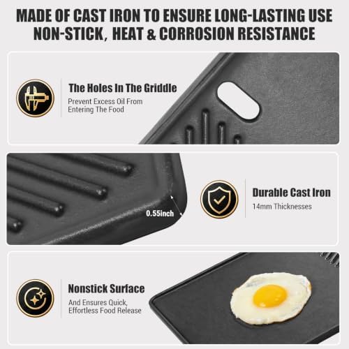 Grill Griddle and Grates for Weber Spirit 300 and II 300 Series Grills - Image 3