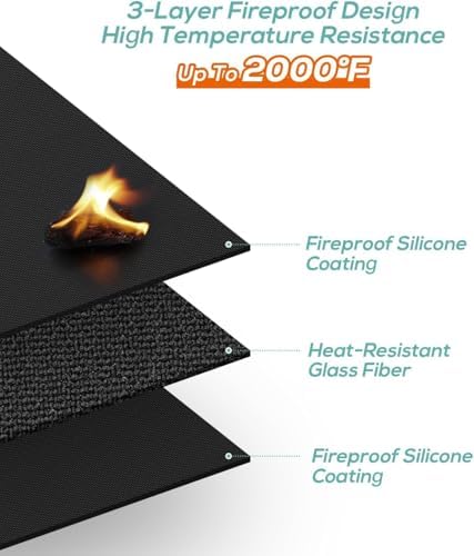 Under Grill Mat for Outdoor Grill, 48x70inch Double-Sided Fireproof Grill Pad,Perfect for Outdoor Barbecue Spots,Fireproof, Waterproof, and Oilproof - Image 4