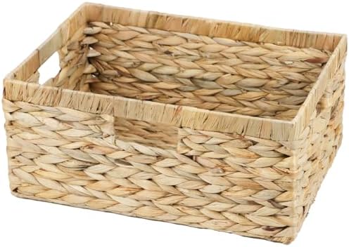 Large Wicker Basket, Water Hyacinth Wicker Storage Basket for Organizing by ORDELITE