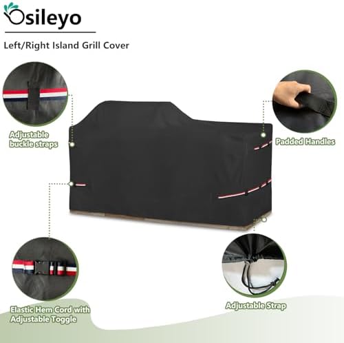 86 Inch Island Grill Cover - 600D Heavy Duty Waterproof All Weather Protection Extra Large Grill Covers,Island with Left/Right Grill Head,Grill Cover for Outdoor Grill,BBQ Cover - Image 4