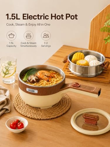 Electric Hot Pot 1.5L Mini Portable Electric Pot Dual Power - Image 5