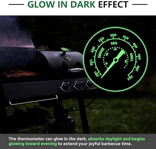 Accurate Grill Thermometer for Oklahoma Joe’s Smoker, 3695528R06 for Longhorn/Highland, Glowing Temperature Gauge for Charcoal/Wood/Pellet Smoker Grill with 13/16” mounting Hole, Stainless Steel - Image 6