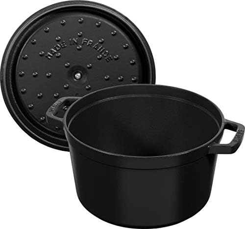 Staub Cast Iron Dutch Oven 5-qt Tall Cocotte, Made in France, Serves 5-6, Matte Black - Image 2
