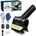 Electric Grill Brush, Cordless Rechargeable BBQ Cleaner with Stainless Steel Rotating Brush Head, Scraper, Extra Replacement Head, Heat Resistant Gloves for Gas & Charcoal Grills by Unknown