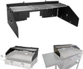 Universal Wind Screen and Warming Rack for 22"-28" Griddle (Rear Grease) by PHYESUVIN