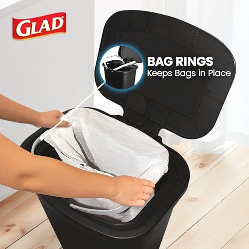 Glad Trash Can with Clorox Odor Protection | Plastic Bin, 20 Gal, Black - Image 5