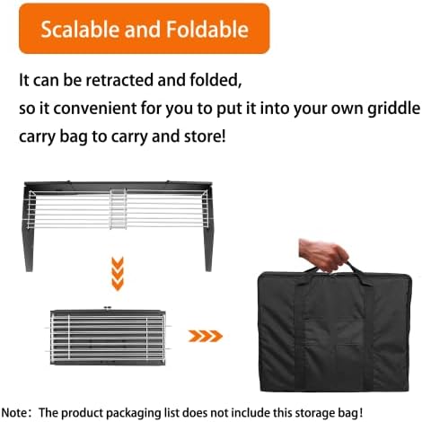 Universal Wind Screen and Warming Rack for 22"-28" Griddle (Rear Grease) - Image 5