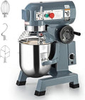 Commercial Food Mixer, 20Qt Commercial Dough Mixer, 1100W Stainless Steel Bowl Heavy Duty Food Mixer with 3 Speeds Adjustable, Dough Hook Whisk Beater Included, Perfect for Bakery Pizzeria by CuisinAid