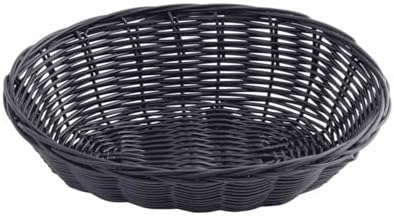 TableCraft Oval Black Woven Plastic Serving Baskets 9 x 6 Inch (Set of 12) - Durable Polypropylene Bread Basket Bulk Pack for BBQ, Grill Out, Fries, Chips, Burgers, Fast Food & Restaurant Cookouts - Image 3