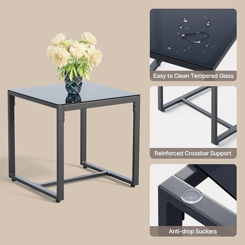 Gizoon 3 Pieces Patio Furniture Sets, Outdoor Rattan Conversation - Image 5