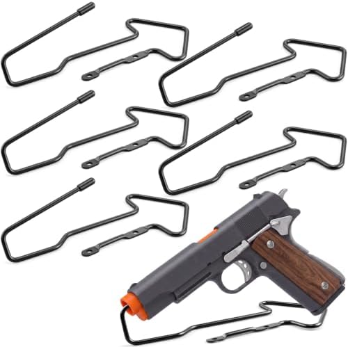Yaocom 5 Pcs Pistol Display Stand Gun for Pistols Indoor Secure Pistol Holder and Gun Display Organizer for Safes or Auction Veterans Cabinets Gifts for Man by Yaocom
