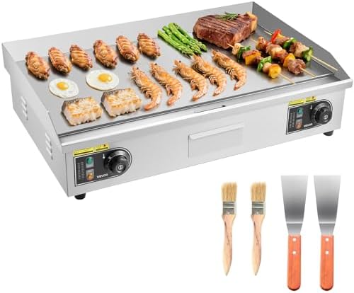 VEVOR Commercial Electric Griddle 30in No Plug, Countertop Flat Top Griddle by VEVOR