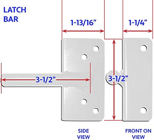 Jake Sales Vinyl Gate Latch White (for Vinyl, Wood, PVC etc Fencing) Fence Gate Latch w/Mounting Hardware - Gate Latches Have a 90 Degree Bracket Resulting in a Positive Latch to Gate Connection - Image 4