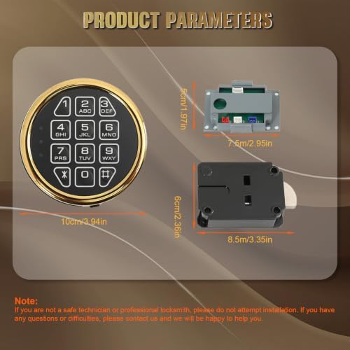 Electronic Safe Lock Kit Replacement with Digital Keypad and Solenoid Lock - Image 5