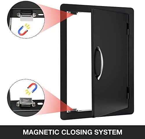 Stanbroil 17" x 23" Access Door for Outdoor Kitchen, Black Steel - Image 4
