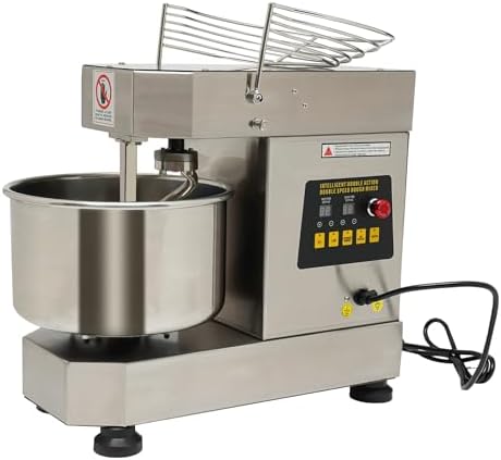 10.5Qt Commercial Food Mixer, 750W Dual Rotating Electric Dough Kneading Machine Kitchen Bakery Equipment with Stainless Steel Bowl & Security Shield for Pizzeria, Restaurant - Image 5