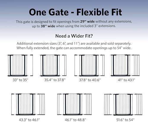 MidWest Homes for Pets 29in Steel Dog Gate, Pressure Mount, to 38in - Image 3