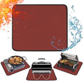 Heat Resistant Mats for Countertop fits Tabletop Grill, 18x15x0.04in, Red by Amerbro
