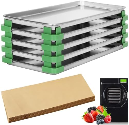 Freeze Dryer Trays, Medium Metal Trays(5 Pcs) by Unknown
