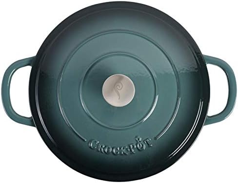 Crock-Pot Crock Pot Artisan Enameled Cast Iron Braiser W/Lid, 5 Quart, Slate Gray (Pack of 2) - Image 4
