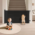 Retractable Baby Gate for Stairs 34" Tall Fits Up to 55" Wide Black by Unknown