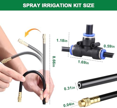 Drip Irrigation System, 2026-Upgrade 100Ft 1/4" Garden Watering System with 24 Pcs 360° Adjustable Copper Nozzles, DIY Kit for Garden, Lawn, Greenhouse, Raised Beds & Outdoor Plants - Image 5