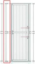 Extra Tall Cat Gate,Wide Pet gate for Doorway Pet Gate with Cat Doors NO Drilling Pressure Mount Kit for Cats and Dogs Indoor Doorways liveing Room Bedroom (White, H7-7+14+28+28-W) by PamperYourPet