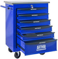 6-Drawer Heavy-Duty Rolling Tool Chest with Wheels & Steel Roof, Lockable Tool Chest Storage Cabinet for Garage, Workshop, Warehouse, and Repair Shop by Unknown