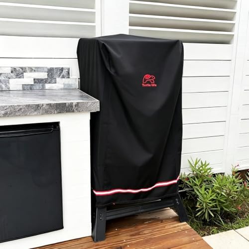 Turtle Life Smoker Cover for Masterbuilt 710 WiFi Digital Electric Smoker Pit Boss 2-3 Series Gas Vertical Smoker, Waterproof Heavy Duty Outdoor Smoker Grill Cover 23”W x 23”D x 40”H inch, Black - Image 6