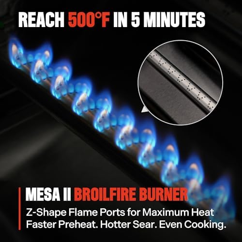 Monument Grills 4 Burner Propane Gas Grill with Advanced Broil Zone, Stainless Steel Outdoor Mesa 2 Barbecue Grill, Foldable Side Shelves, 500°F in 5 Mins, Fast Assembly, Mesa II 410FBZ - Image 5