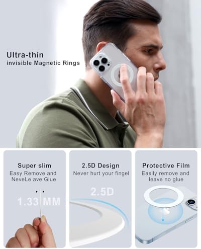 Magnetic Adapter Rings,Compatible with Kindle Pop Socket Magnetic,for Magsafe Accessories & Wireless Charging for iPhone 17/Air/16/15/14/13/12 Mini Plus Pro Max/Pixel 8/ S24 Ultra/ S23 - Image 2