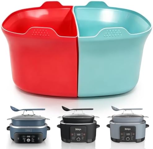 Magikichen Silicone Liners for Ninja 8.5 Quart, Compatible with MC1001, MC1000 MC1010, MC2001, Accessories for Ninja, 8.5 Reusable silicone Divider Insert,BPA-Free, Dishwasher Safe by Magikichen