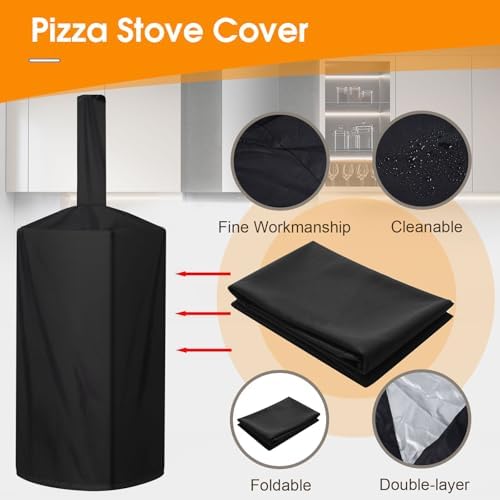 Pizza Oven Cover Weatherproof for Wood Fired BBQ Smokers - Image 3