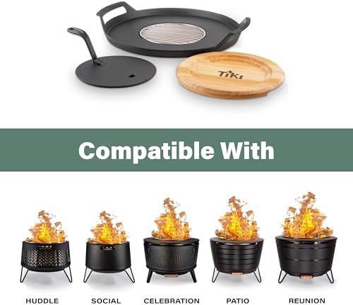 TIKI Fire Pit Griddle for Smokeless Fire Pits Outdoor Cooking Accessory - Image 4
