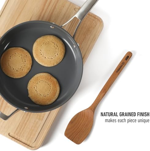 Calphalon Prime 7-Piece Silicone and Teak Wood Kitchen Tool Set, Stainless Steel Kitchen Utensil Set, Kitchen Spoon And Spatula Set, Heat Resistant Non-Slip Kitchen Gadgets Set - Navy Blue - Image 6